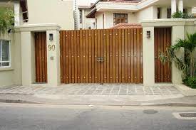 timber entrance gate by rosewood