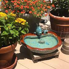 Sunnydaze Glazed Ceramic Fish Outdoor Water Fountain 7