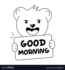 good morning teddy bear vector images 54