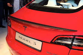 Video description via 4agemr2 on youtube: Tesla Model 3 Performance Spoiler How Car Specs