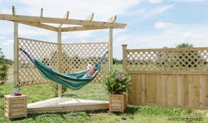 DIY Outdoor Hammock Stand {with Floating Deck Pergola }