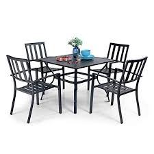 37 square metal dining table
