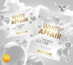White Affair Party Flyer Template By Party Flyer Via