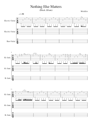Here is a list of bass tabs for nothing else matters by metallica. Nothing Else Matters Sheet Music For Guitar Bass Rock Band Musescore Com