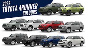 2022 toyota 4runner suv all color