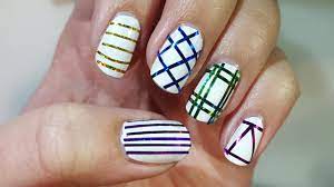 easy striping tape nail designs