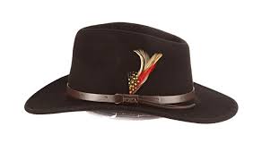 Scala Classico Mens Crushable Felt Outback Hat