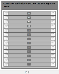 How Many Seats Per Row In Section 119 At The Saddledome