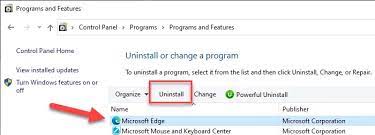 how to uninstall microsoft edge browser