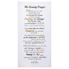 The Serenity Prayer Canvas Wall Sign 12x24