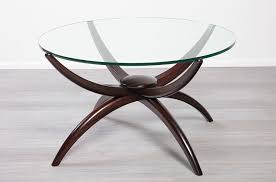 Danish Round Glass Coffee Table 20th