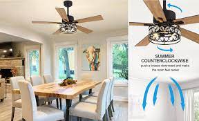 ceiling fan direction in summer and