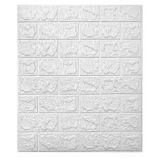 30 pcs l and stick 3d brick wallpaper in white faux foam brick wall panels for bedroom living room 43 5sq ft pack