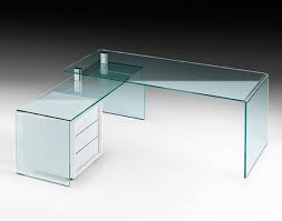 The Fiam Rialto Isola Glass Desk