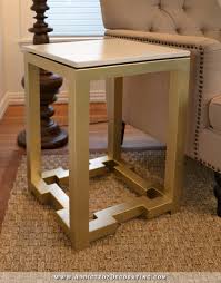 Diy Side Table With Greek Key Base