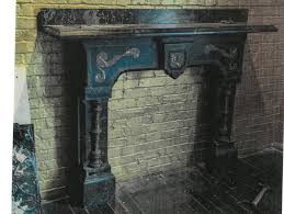 Slate With Faux Marble Finish Fireplace