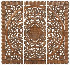 Wooden Carved Wall Panel Feature