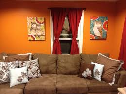 Orange Living Room Design Home Ideas Walls Pics Interior