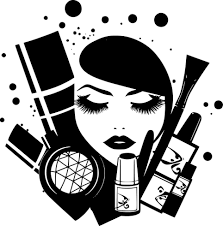 makeup black and white vector