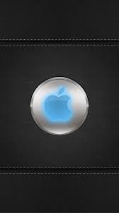 blue glow apple logo iphone wallpapers