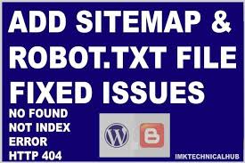 robots txt and sitemap xml issues