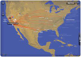 southwest airlines route map from los