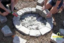 build a diy stone fire pit in 2 hours
