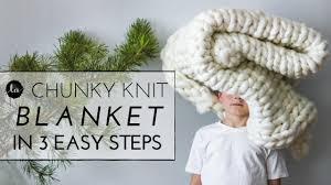chunky knit throw in 3 easy steps