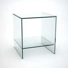 Judd Glass Side Table With Shelves