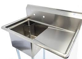 one compartment commercial sink with