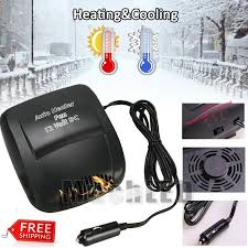 12v car fan dual head electric auto cooling fan two speeds adjustable. 2 Mode Air Conditioner For Car 12v Dc Plug In Vehicle Heating Cooling Heater Fan Ebay