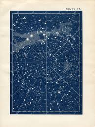 Antique Astronomy Star Chart Print By Chomleystreet On Etsy
