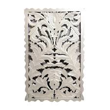 Carved Out White Wood Panel 43812