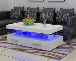 China High Glossy Coffee Table With Led