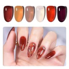 gaoy jelly brown gel nail polish