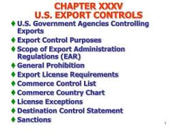 Ppt Chapter Xxxv U S Export Controls Powerpoint