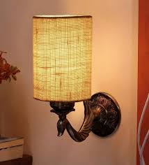 Buy Antique Gold Wall Lamp With Jute