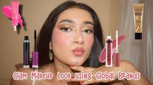 glam makeup look using international