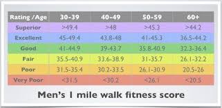 mile fitness walking test calculator