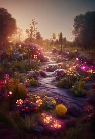 Abstract Beautiful Fantasy Garden