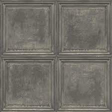 Grey Charleston Faux Wood Panels Wallpaper