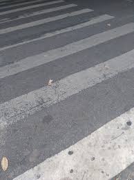 pedestrian crossing road surface