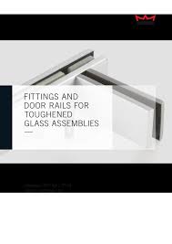 Fittings And Door Rails For Toughened Glass Assemblies