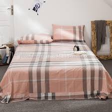light pink gingham double bed linen