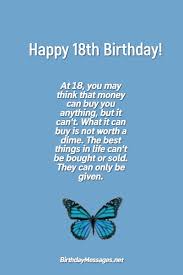 18th birthday wishes es birthday