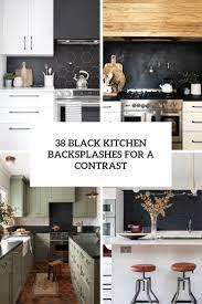 38 black kitchen backsplashes for a