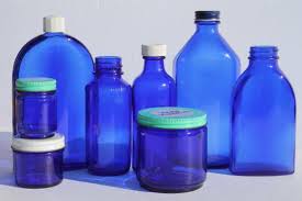 Old Cobalt Blue Glass Medicine Bottles