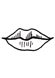 coloring page mouth lips free