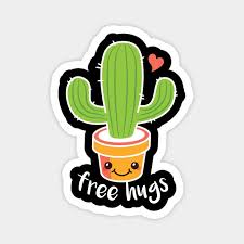 Funny fingers with faces in love. Free Hug Cactus Funny Succulent Prick Cactus Magnet Teepublic