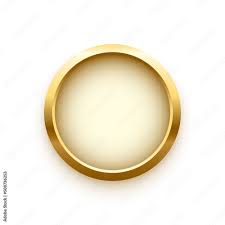 white on in round gold frame vector